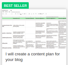 fiverr content plan creation reviews best seller